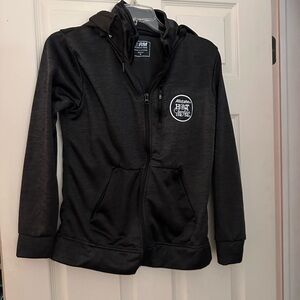 Black zip up hot chocolate run Hoodie